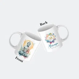 zipcartz "No Harm to Any Living Being" Quote Printed Coffee Cup|Vegan/Jain/Buddhist Gift, Ceramic Coffee Mug image 2