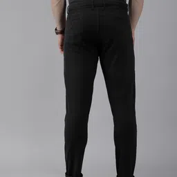 fubar Men Slim Fit Black Cotton Blend Trousers image 2