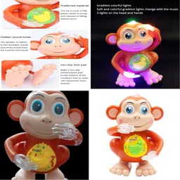 varsug traders Dancing Monkey Toy with Music, Flashing Lights, and Swinging Arms for Kids Rattle image 4