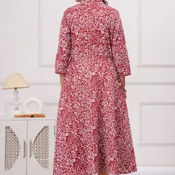 anaya Women Printed Pure Cotton Anarkali Kurta image 3