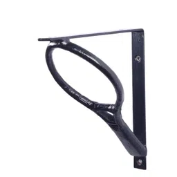 metal roots Wall Mounting Heavy Duty L-Shape Sports Theme Shelf Brackets for Home Garden Store Garage, Set of 2 (Black) 19 cm x 10 cm Shelf Bracket image 5