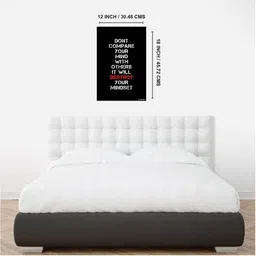 poster deal Don't Compare Your Mind Poster | Motivational Quote Wall Art for Bedroom, Office, | Wall Poster for Home, Office & Garage Decor | Premium Paper Print | Minimalist Paper Print Wall Poster 12 x 18 inch Paper Print image 3