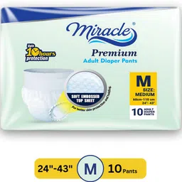 miracle Pants Style | Upto 10 hours Protection | Unisex | Waist Size (24-43 Inches) Adult Diapers - M-picture-28