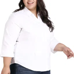 blue ronin Women Regular Fit Solid Spread Collar Casual Shirt image 3