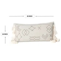 thegasbh Grey Cotton Embroidery Cushion Covers (Pack Of 2) image 2