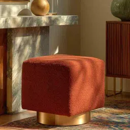 Taal Pouffe In White Finish-image-51