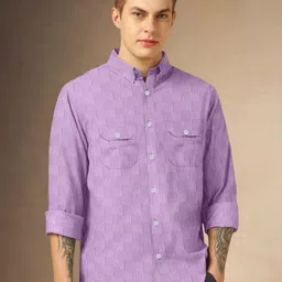 metronaut Men Regular Fit Self Design Casual Shirt-picture-35