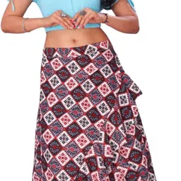 jyeshta Women Printed Flared Pink Skirt-picture-15