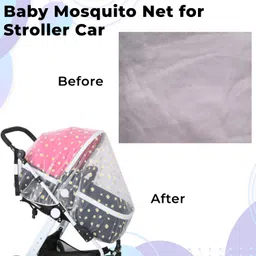 bembika Nylon Kids Washable Baby Stroller Mosquito Net The Ultimate Mosquito Net for Kids Baby Strollers Net Mosquito Net image 2