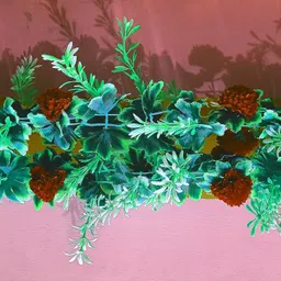 kingstyle impex Artificial Flowers Home Decoration Vine & Creepers Plant Wall Hanging Chain A105 Multicolor Rose Artificial Flower image 2