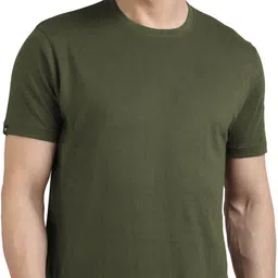 youthpoi Men Solid Round Neck Pure Cotton Green T-Shirt-picture-14