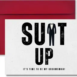 aanyacentric 5.8x8.3inch Will You be My Groomsman Invites with Envelopes Invitation Card-picture-15