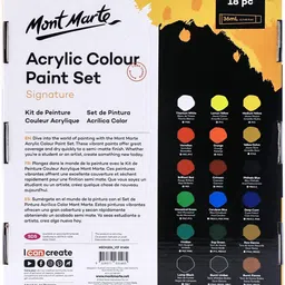 levin Acrylic Paint Set, 18 Piece, 36ml Tubes. Lightfast Colours with Great Coverage, Ideal for Canvas, Wood, Fabric, Leather, Cardboard, Paper, MDF and Crafts. image 3