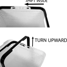 kuber industries Plastic Plastic Storage Basket for Fruits|Kitchen|Stationery|FLORA-222|Pack of 3|White Storage Basket image 5