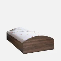 nilkamal Addison Single Size Bed in Classic Walnut Finish with Box Storage image 3