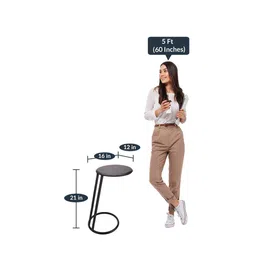 de maison decor Slanted Metal End Tables In Black Colour image 3