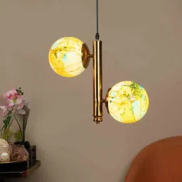 eliante by jainsons lights Harmony Gold Iron Hanging Light image 1