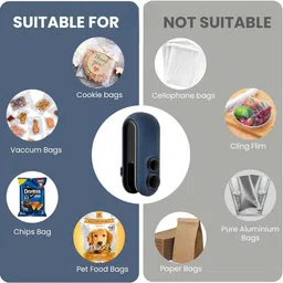 sundreamz Mini Sealing Machine Packet Sealer for Food Snacks Fresh Storage Plastic Bag Hand Held Heat Sealer image 2