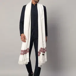 Ravaiyaa - Attitude Is Everything Wool Solid Men Shawl-image-18