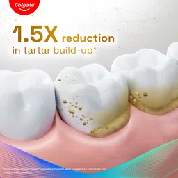 colgate Total Anti-Tartar, Anti-Germ Tooth Paste, 1.5x Better Tartar Reduction Toothpaste image 2