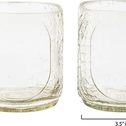 kavi the poetry-art project (Pack of 2) Old Monk Glasses Upcycled Bottle Glasses Perfect for Gifting Glass Set Water/Juice Glass image 3
