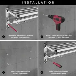 usf RACK-304-18 Inch-1 PS Silver Towel Holder image 4