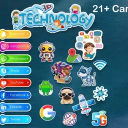 todfod Technology Theme Photo Booth Cards/Props for Kids, New Born Babies Paper Paper Cut-outs-picture-28