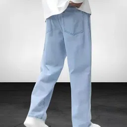 indivane Men Relaxed Fit Mid Rise Light Blue Jeans image 2