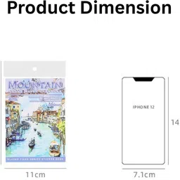 a r international 3 inch Aesthetic Landscape Window View Stickers |20 Sheets Waterproof DIY Scrapbook Set Self Adhesive Sticker image 4