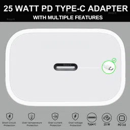 RoarX 25 W PD 3 A Wall Charger for Mobile image 3