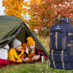 smartlook Travel for Outdoor Sport HikiIng bag blue Waterproof Backpack (Blue, 70 L) Waterproof Backpack image 5