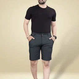 styles era Pack of 2 Solid Men Dark Grey, Dark Blue Regular Shorts image 2