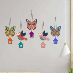 Butterfly Birds Wooden Wall Hangings (Set of 5)-image-82