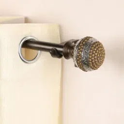 Multicolor Iron 84 - 144 Inches Expandable Curtain Rod with Accessories-image-47