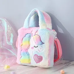 pari pari Unicorn Toddler Bag for girls side shoulder stylish soft crossbody bag | Handbag- 27 cm-picture-10