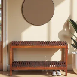 Giessen Mango Wood Shoe Bench In Walnet Finish-image-44