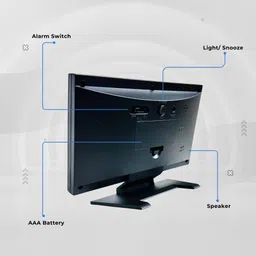 primestyle Digital Black Clock image 2