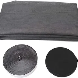 ridhima 4*6 ft. Grey Mosquito Net For Windows Polyester Washable Adults Mosquito Net image 2