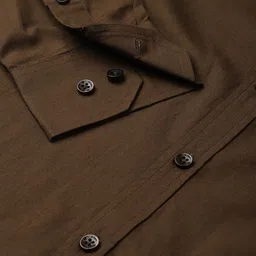 allen cooper Men Slim Fit Solid Spread Collar Casual Shirt image 4