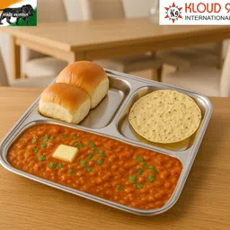 kloud9 Stainless Steel Partition Plate 3 in 1,Set of 6– Premium Quality for Daily Use Dinner Plate image 5