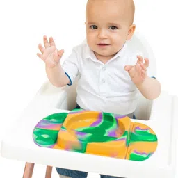 easytots MiniMax Mat Silicone Baby Weaning Suction Plate - Dino image 3