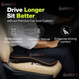 wheelyfine Black Cotton Car Pillow Cushion for Universal For Car image 5