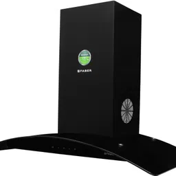 faber Feel Plus 3D T2S2 BK TC LTW 90 Wall Mounted Black 1095 CMH Chimney image 5