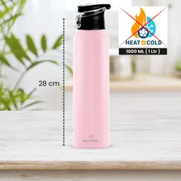speedex Stainless Steel Water Bottle for fridge School Gym Home office Travel Boys Girls 1000 ml Bottle image 2