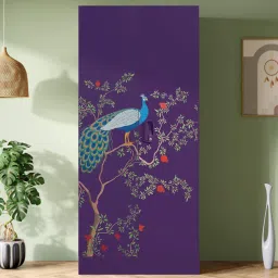 godrej interio Aceline Printed Steel 2 Door Wardrobe In Textured Purple Magic Colour With Locker image 1