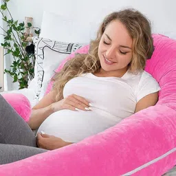 amcaton ultra soft c shaped pregnancy pillow Microfibre Solid Pregnancy Pillow Pack of 1 image 3