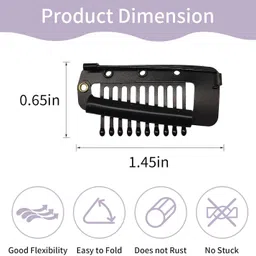 honey accessories 12Pcs Chunni Dupatta Clips with Safety Pin, 10-Teeth Strong Hair Pin image 4