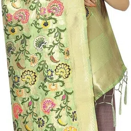 rrk import and export Jacquard Woven Multicolor Women Dupatta image 3