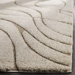 shag weaving Beige Polyester Carpet image 4