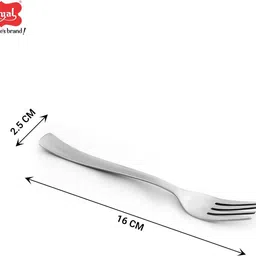royalkitchenware Premium Dinner Fork Set of 6 for Home & Kitchen, Durable & Toxin-Free Stainless Steel Dinner Fork Set image 3